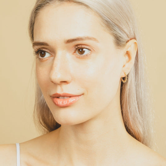 Sunburst Summer Huggies Hoop Earrings