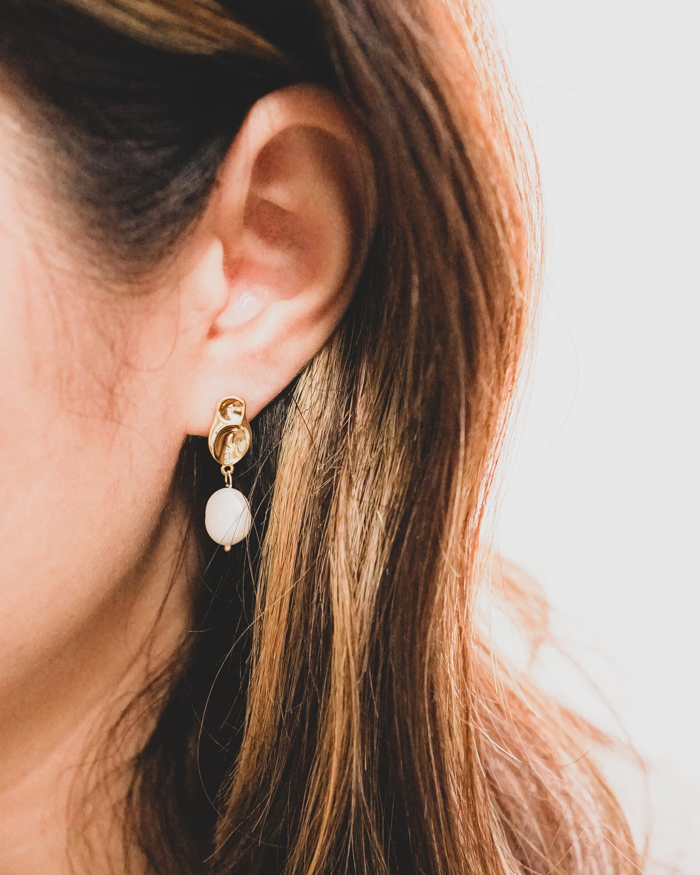 Baroque Pearl and Coin Drop Earrings