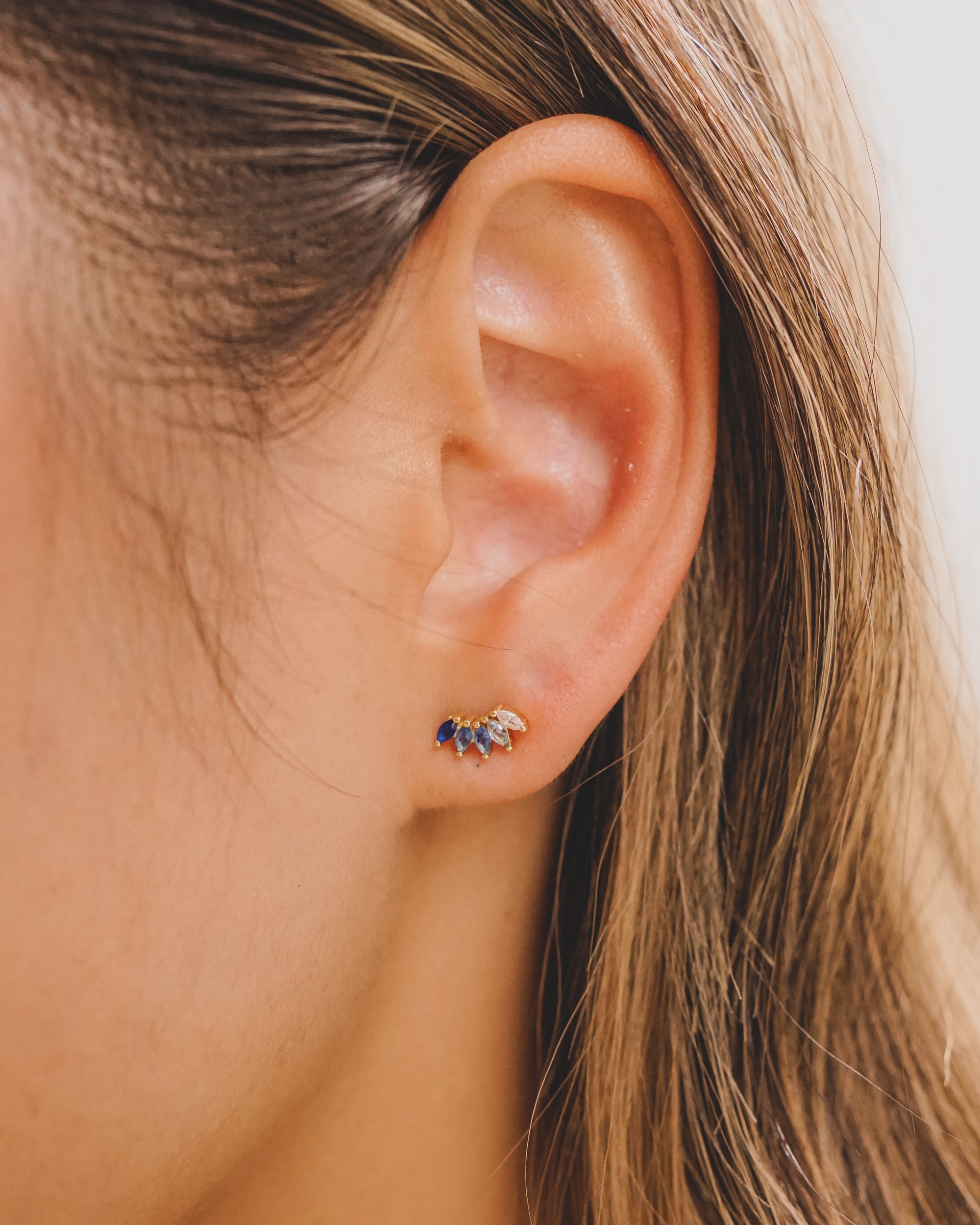 Blue Waves Studs