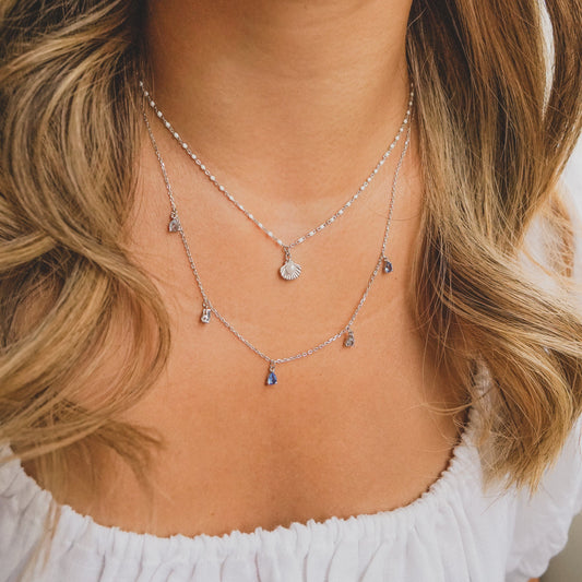 White Enamel Mermaid Pearl Necklace