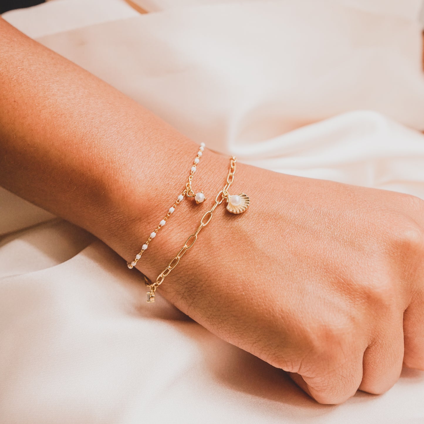 Mermaid of the Ocean Paper Clip Charm Bracelet