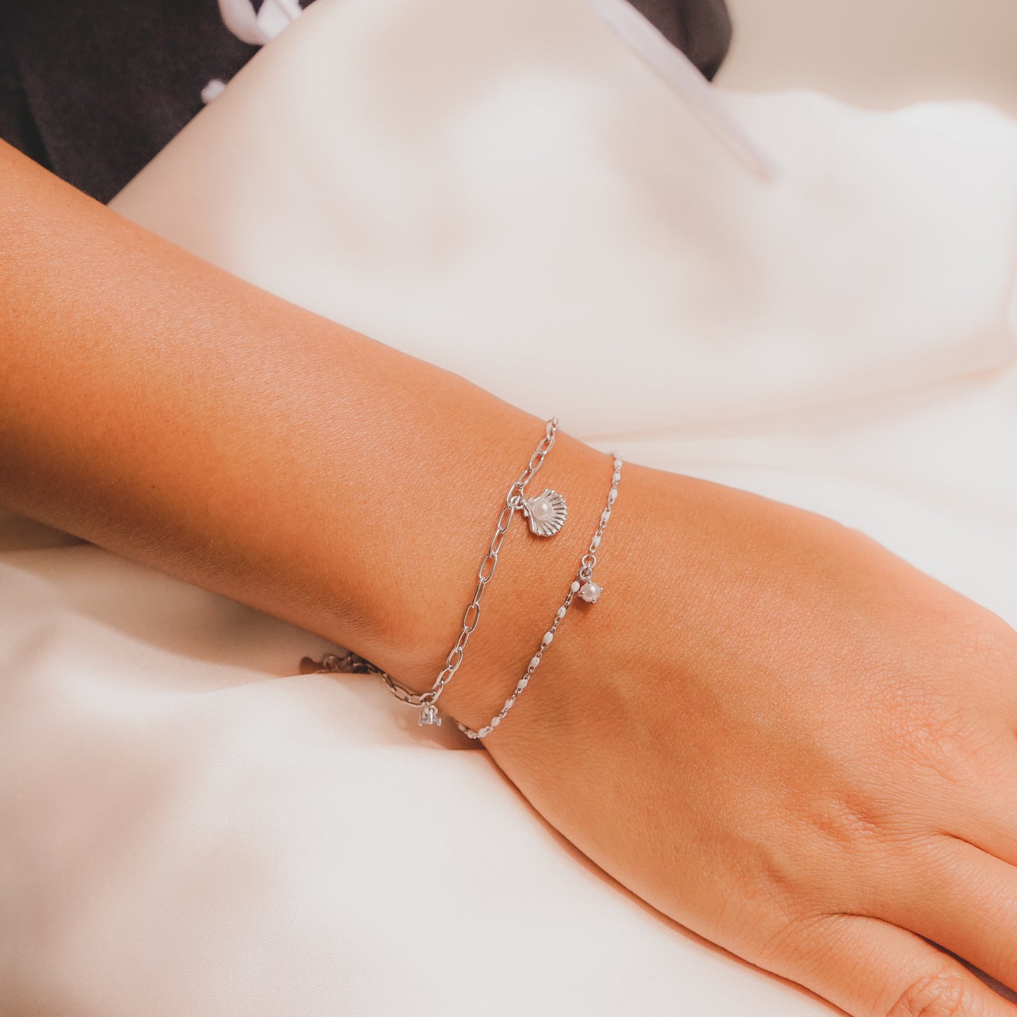 Mermaid of the Ocean Paper Clip Charm Bracelet