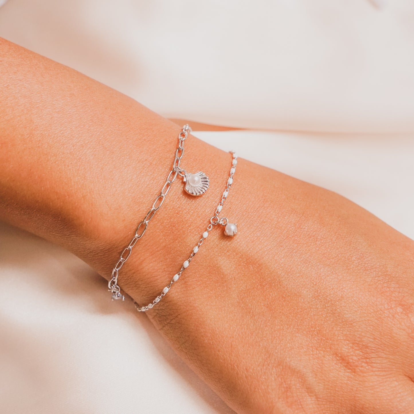 Mermaid of the Ocean Paper Clip Charm Bracelet