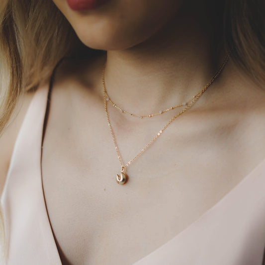 Fortune Cookie Necklace - Studdedheartz