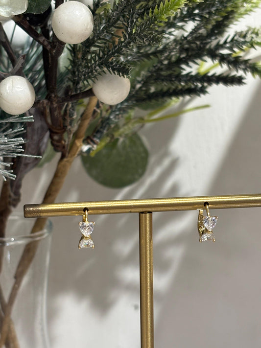 Bow-kissed Huggie Earrings