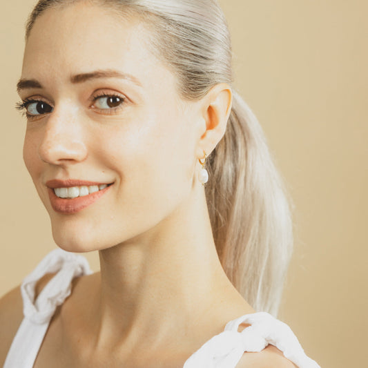 Baroque Pearl Huggies