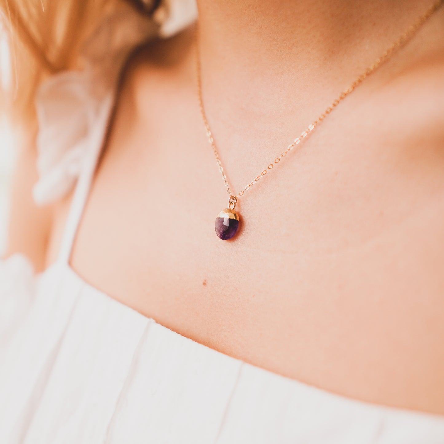 Dainty Gemstone Necklace