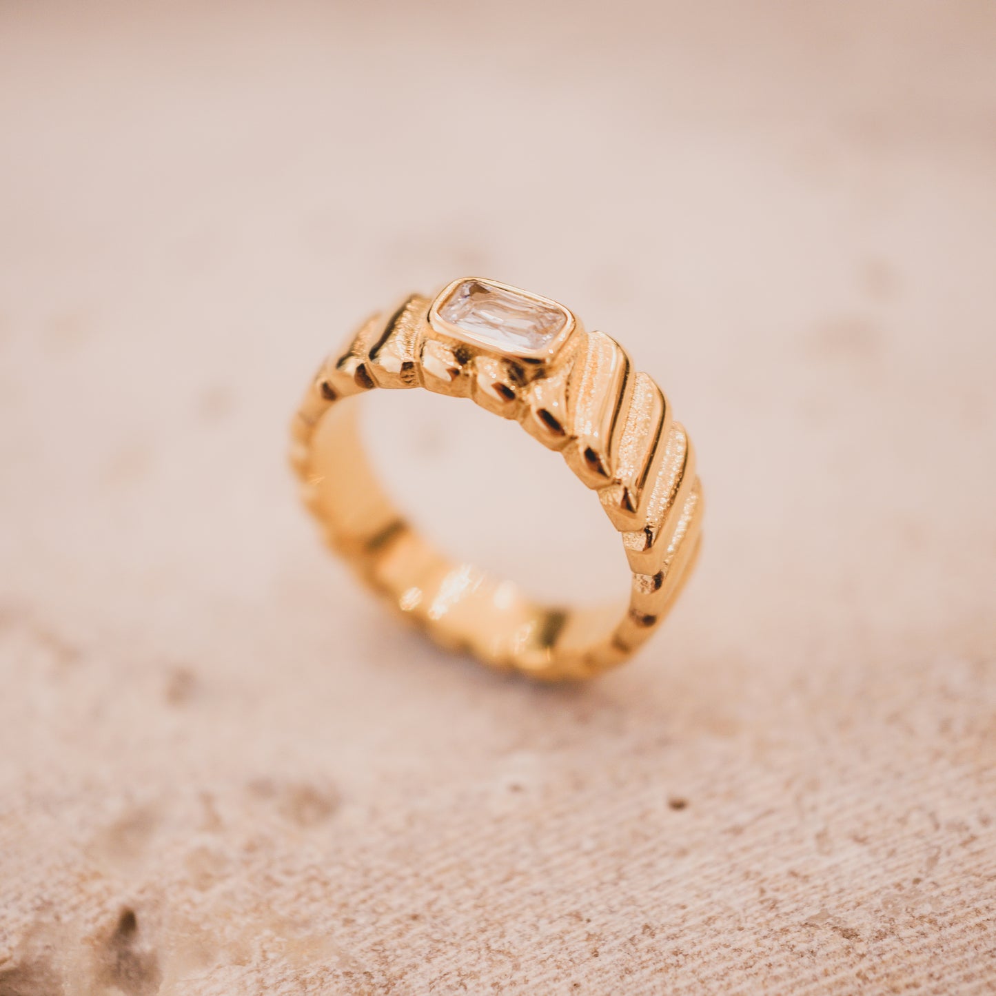 Sparkle Rope Band Ring