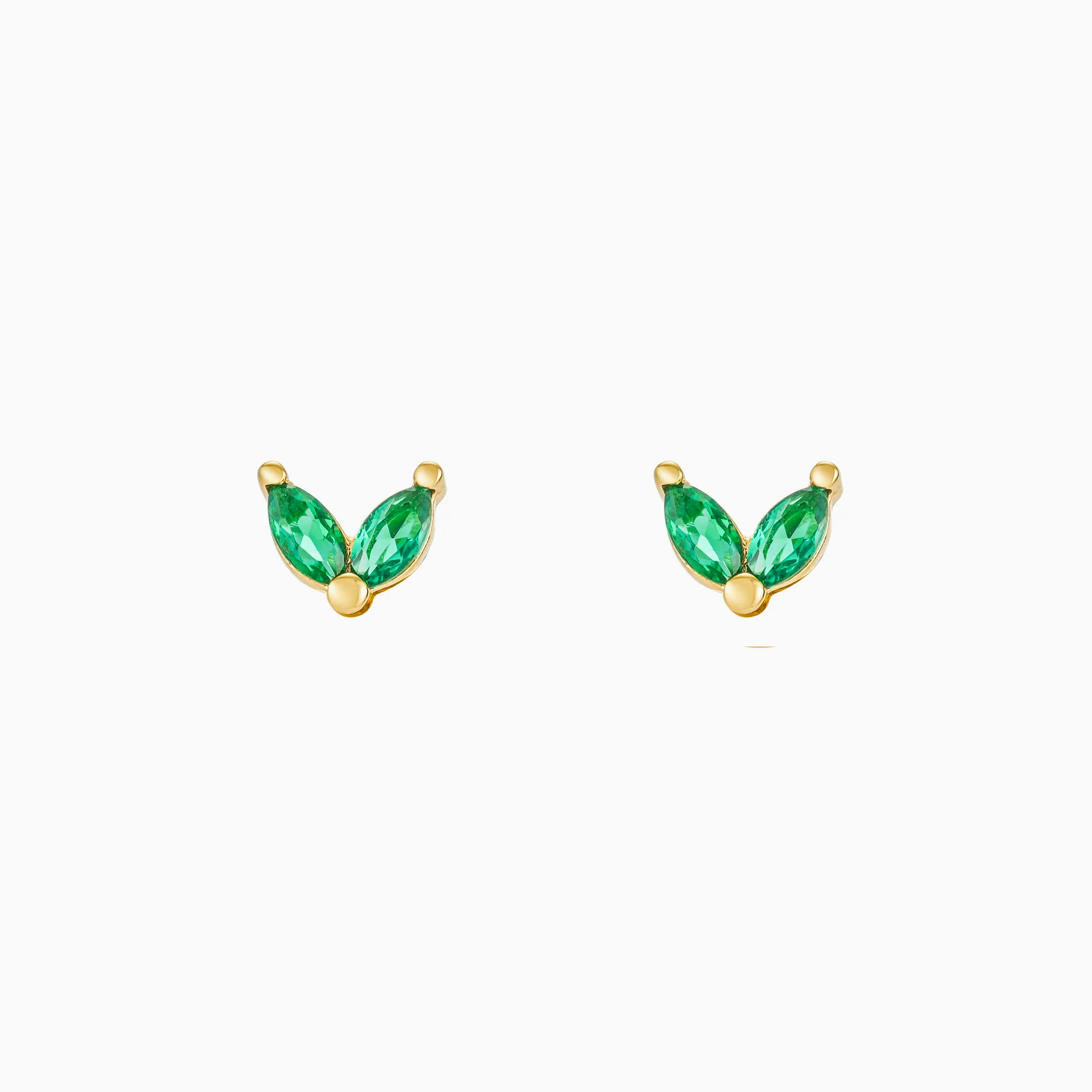 Emerald Bunny Ears Studs