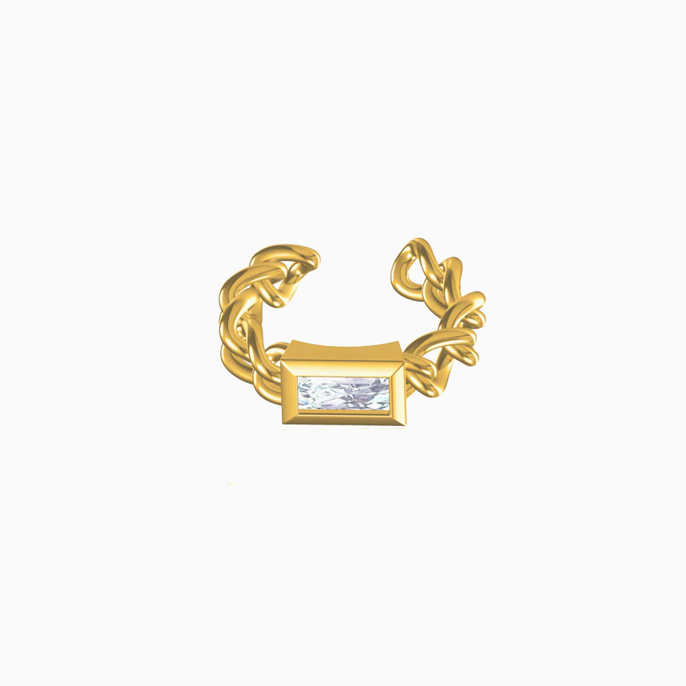 Chain and Bling Ear Cuff