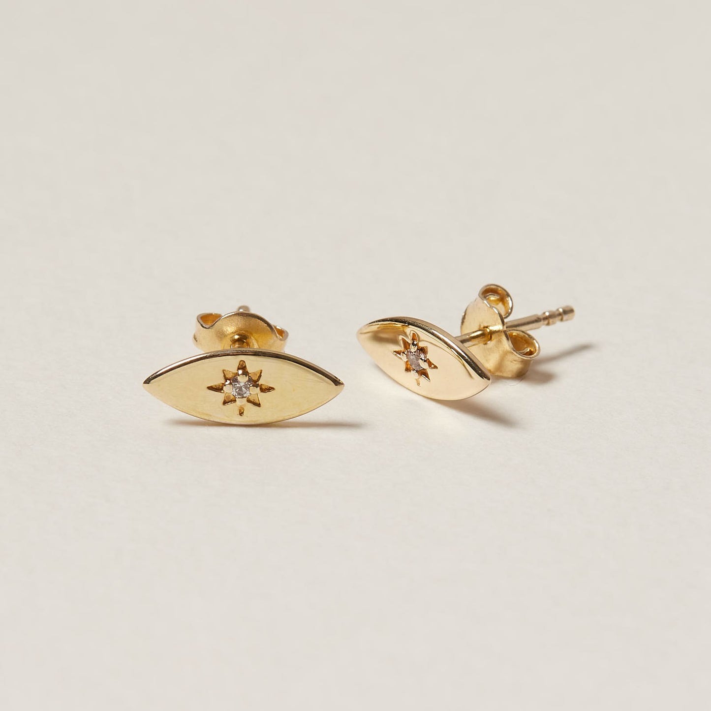 Starburst Evil Eye Stud Earrings