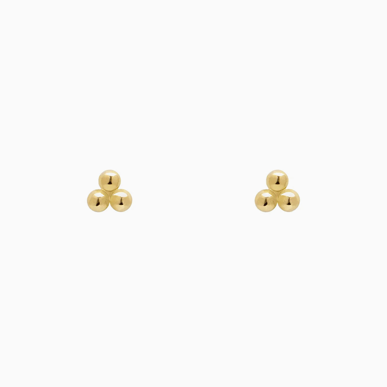 Minimal Trinity Stud Earrings