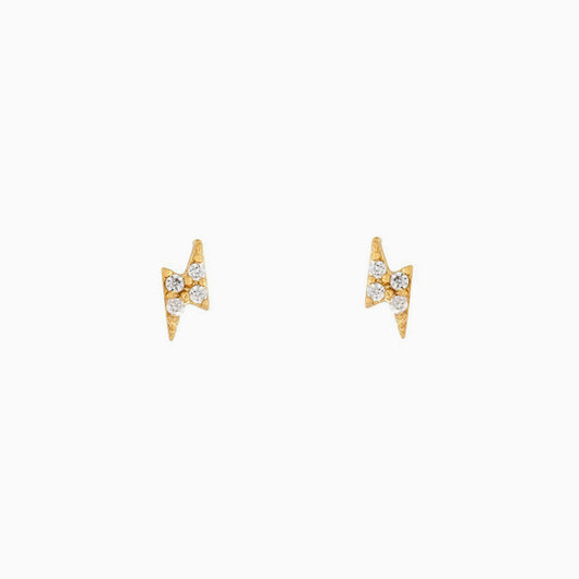 Teeny Tiny Lightning Stud Earrings