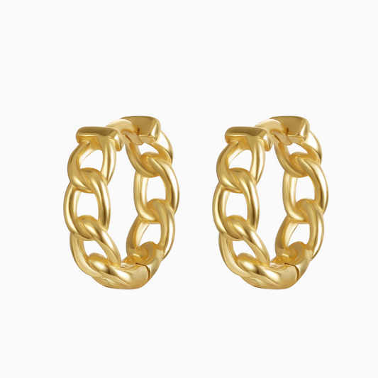 Dainty Chain Huggie Earrings