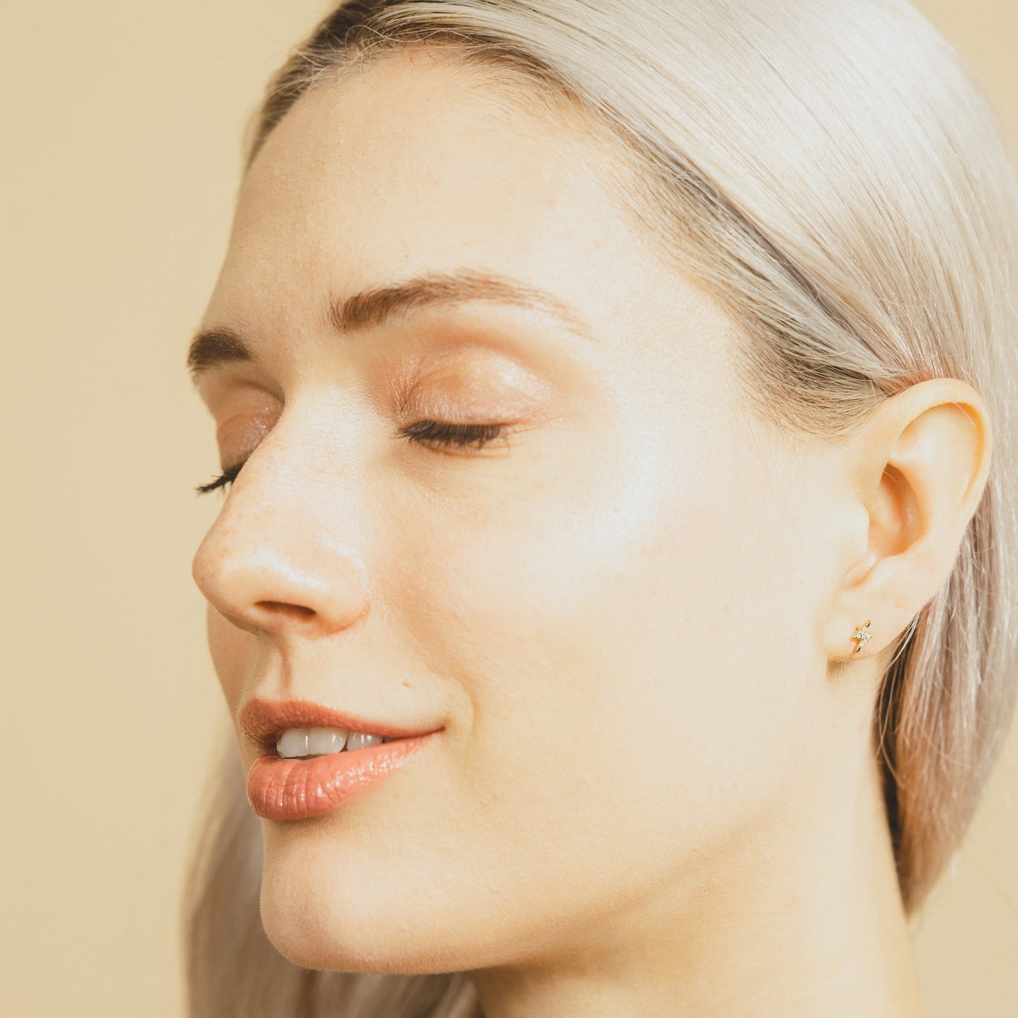 Teeny Tiny Lightning Stud Earrings