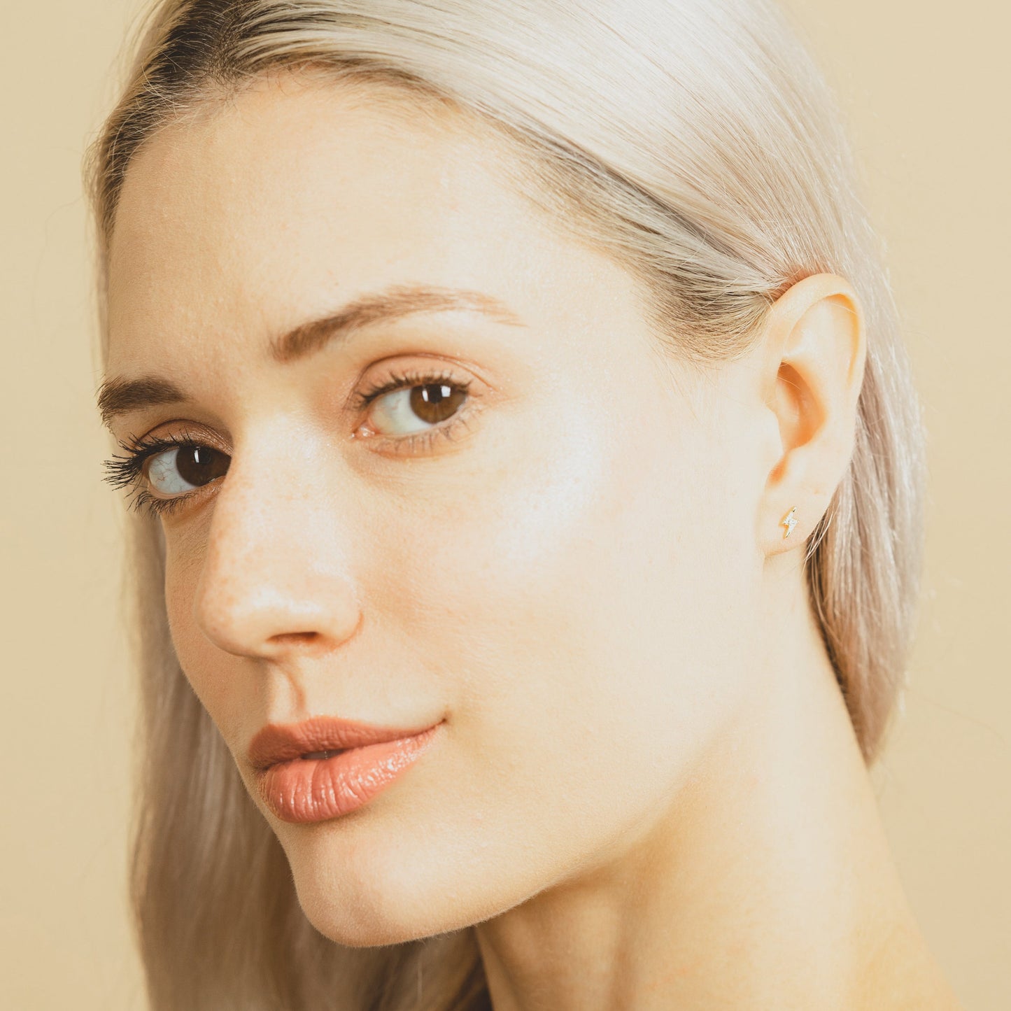 Teeny Tiny Lightning Stud Earrings