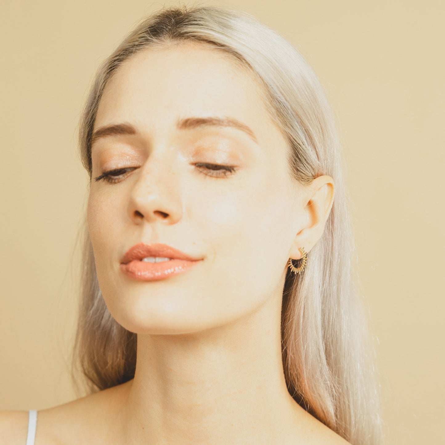 Sunburst Summer Huggies Hoop Earrings