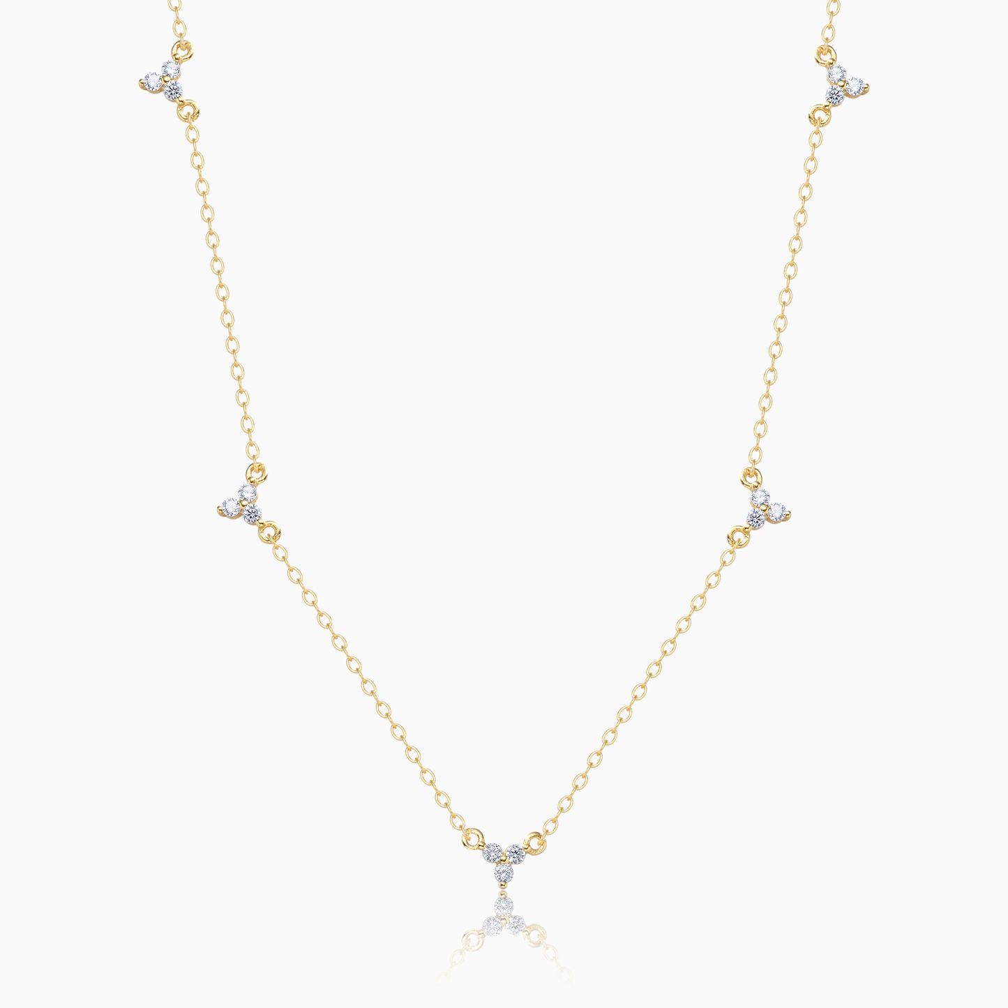 Trio CZ Satellite Necklace