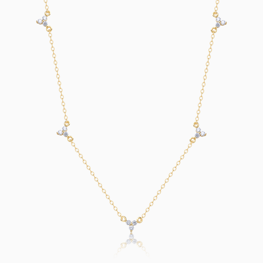 Trio CZ Satellite Necklace