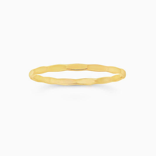 Textured Hammered Thin Band Ring
