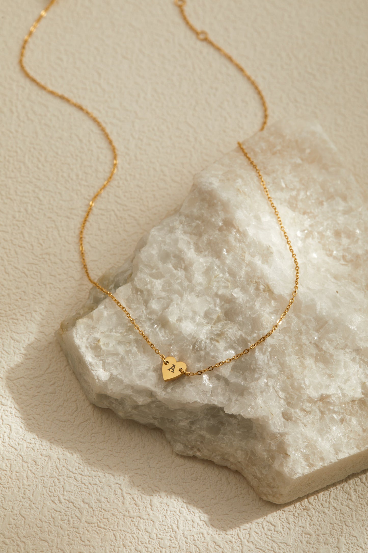 Jennie Necklace - Personalized Engraved Heart Connector Pendant