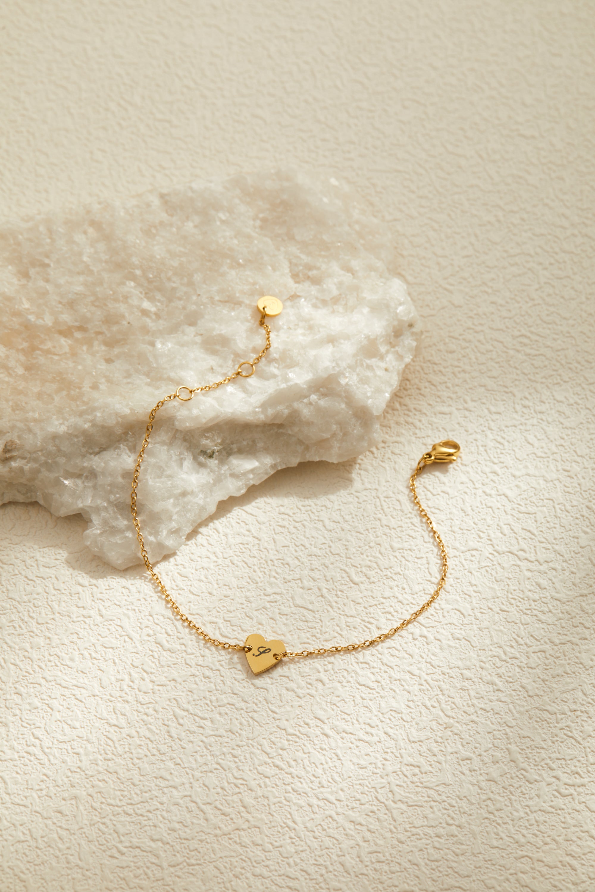 Jennie Bracelet - Personalized Engraved Heart Connector