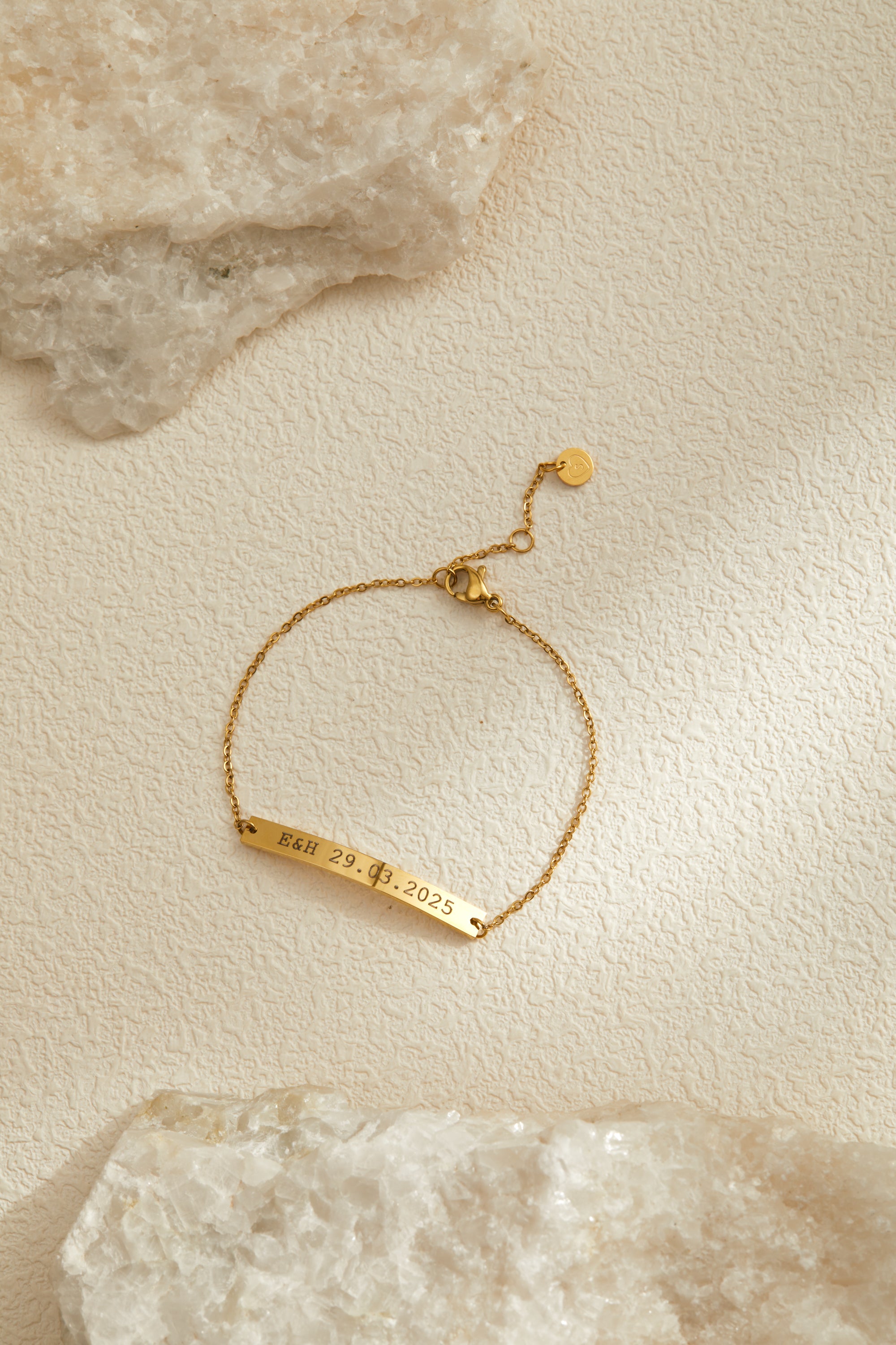 Lila Bracelet - Personalized Engraved Curved Bar Bracelet