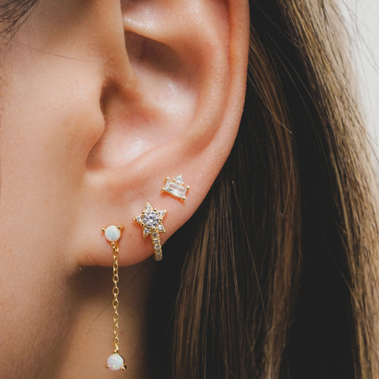 Double the Opal Drop Earrings