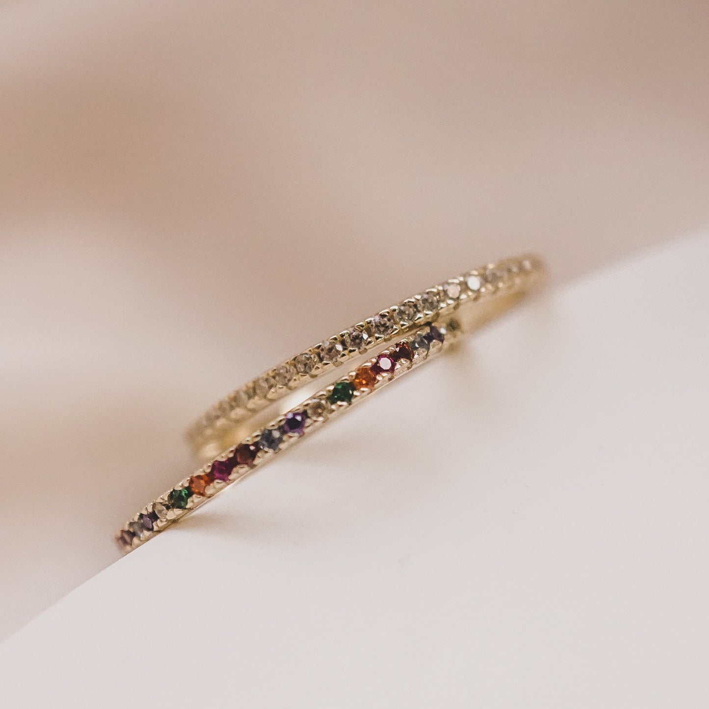 Rainbow Eternity Band Ring