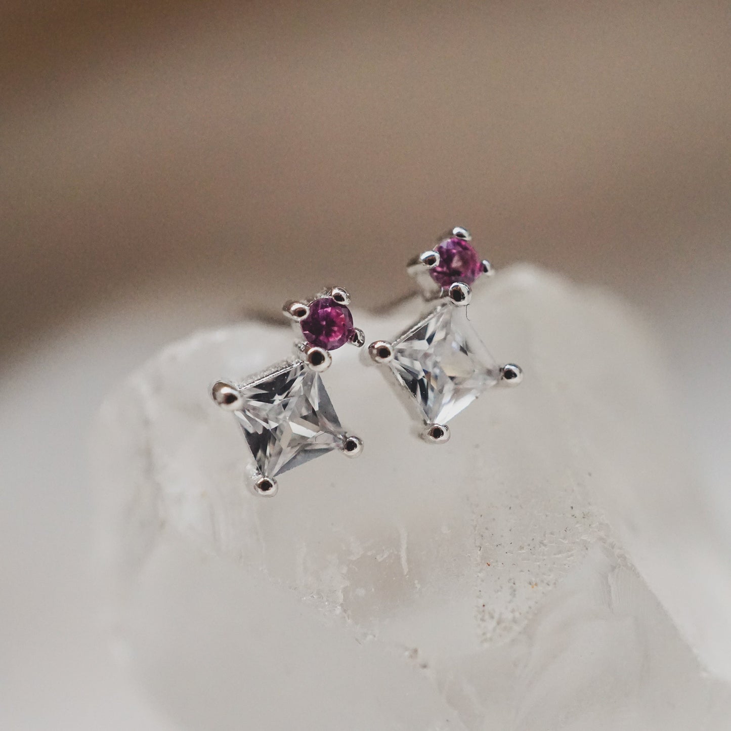Pink Power Studs