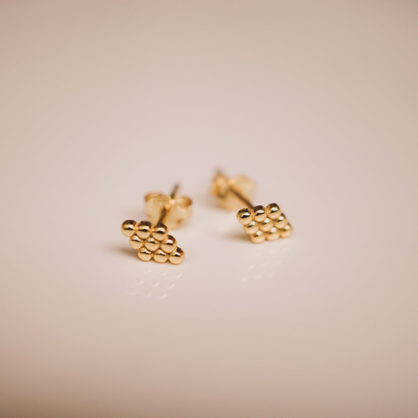 Dotted Rhombus Stud Earrings