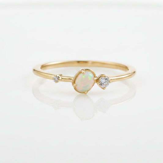Opal Diamond Ring