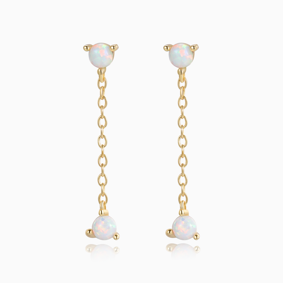 Double the Opal Drop Earrings