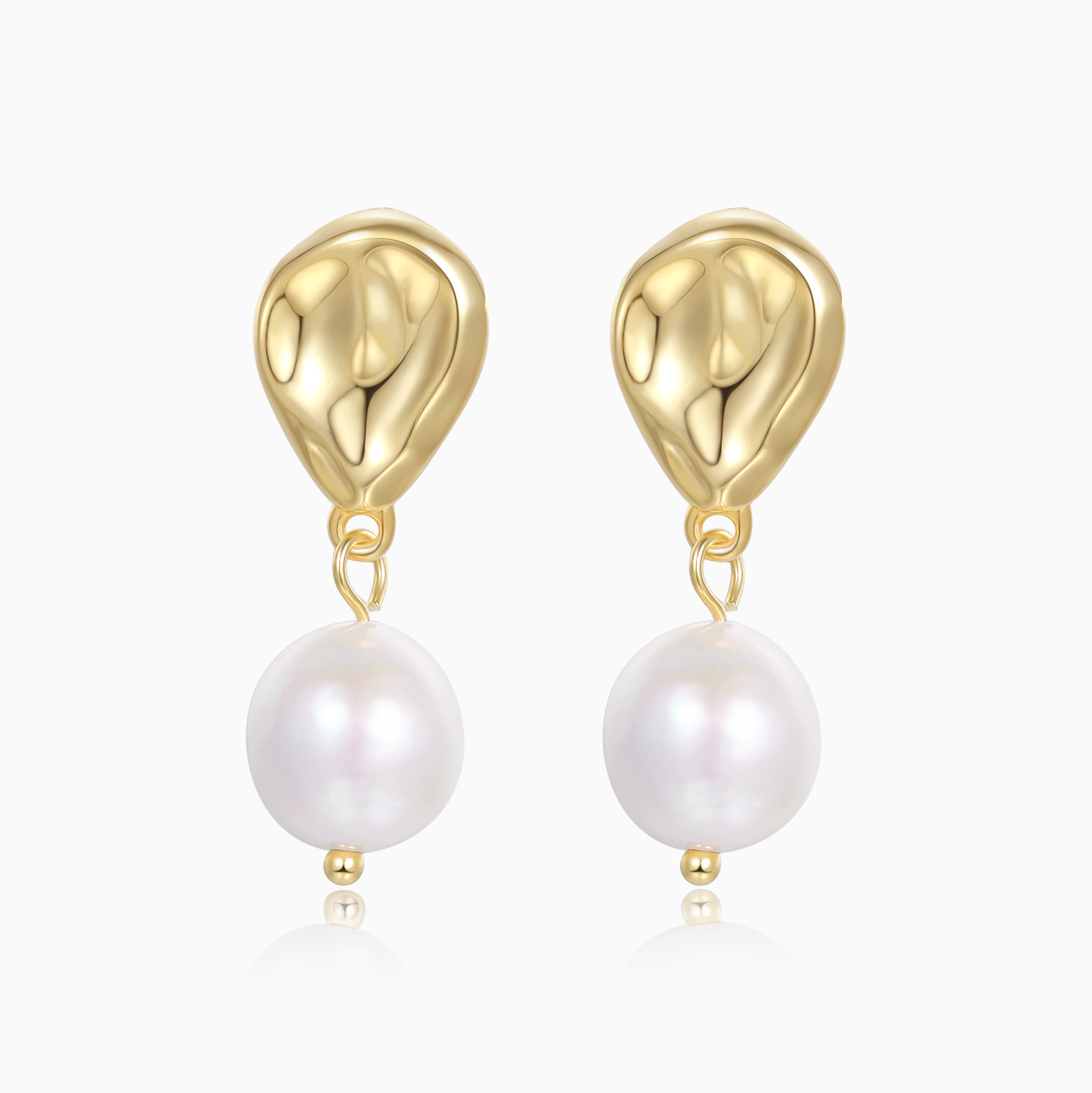 Baroque Pearl and Coin Drop Earrings