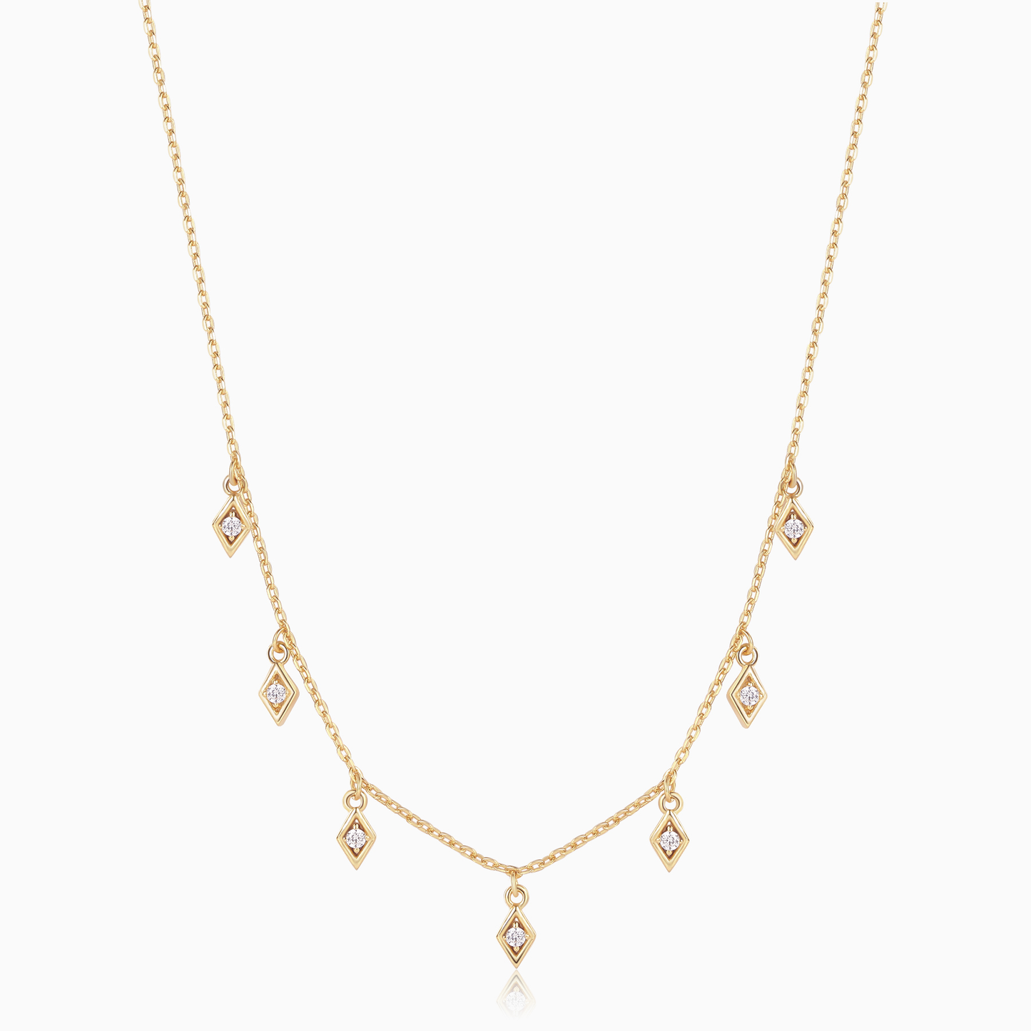 Diamond CZ Drop Necklace