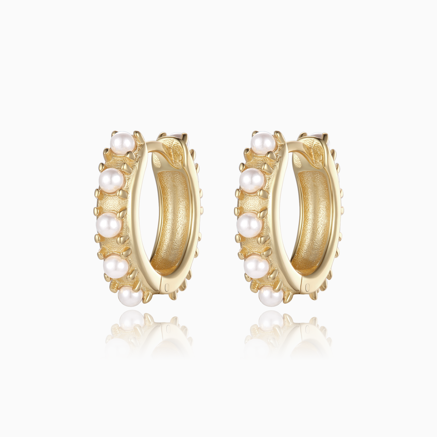 Vintage Pearl Hoop Earrings