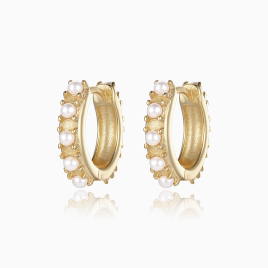 Vintage Pearl Hoop Earrings