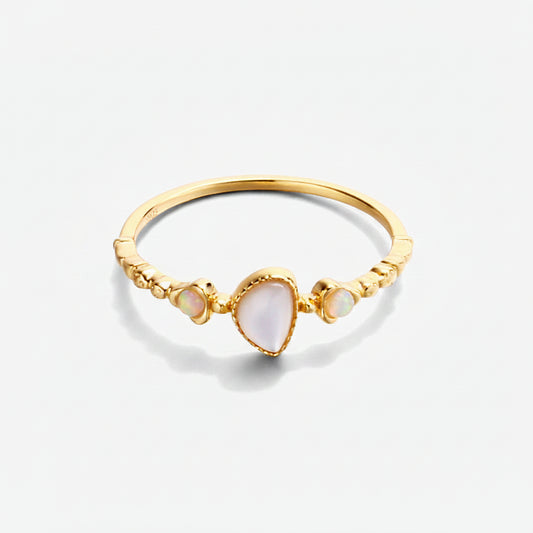 Marquise Mother of Pearl & Opal Ring
