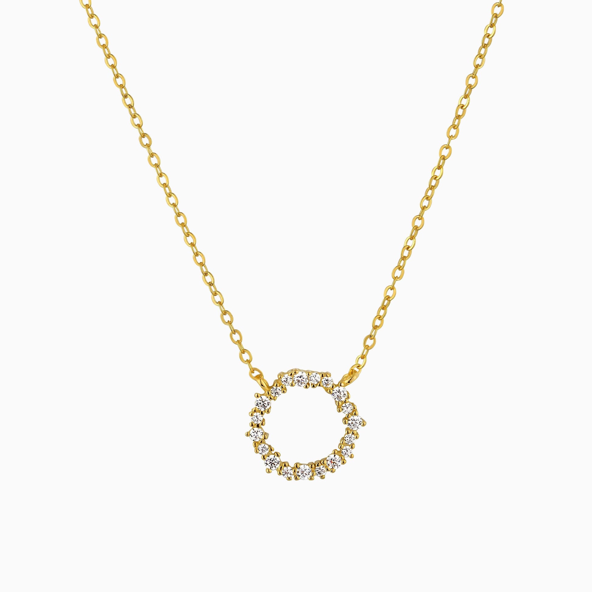 CZ Circle Flower Crown Necklace - Studdedheartz