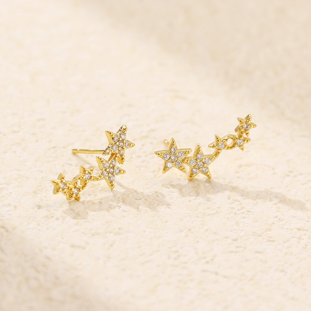 Star Clusters Climber Stud Earrings