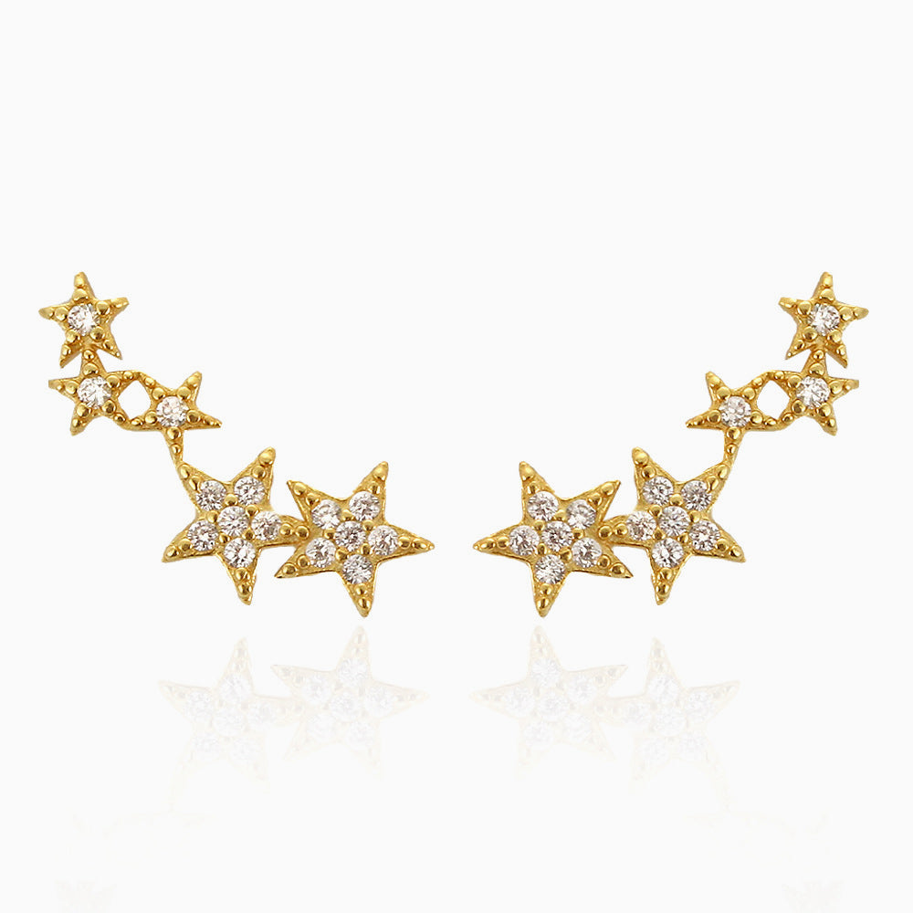 Star Clusters Climber Stud Earrings