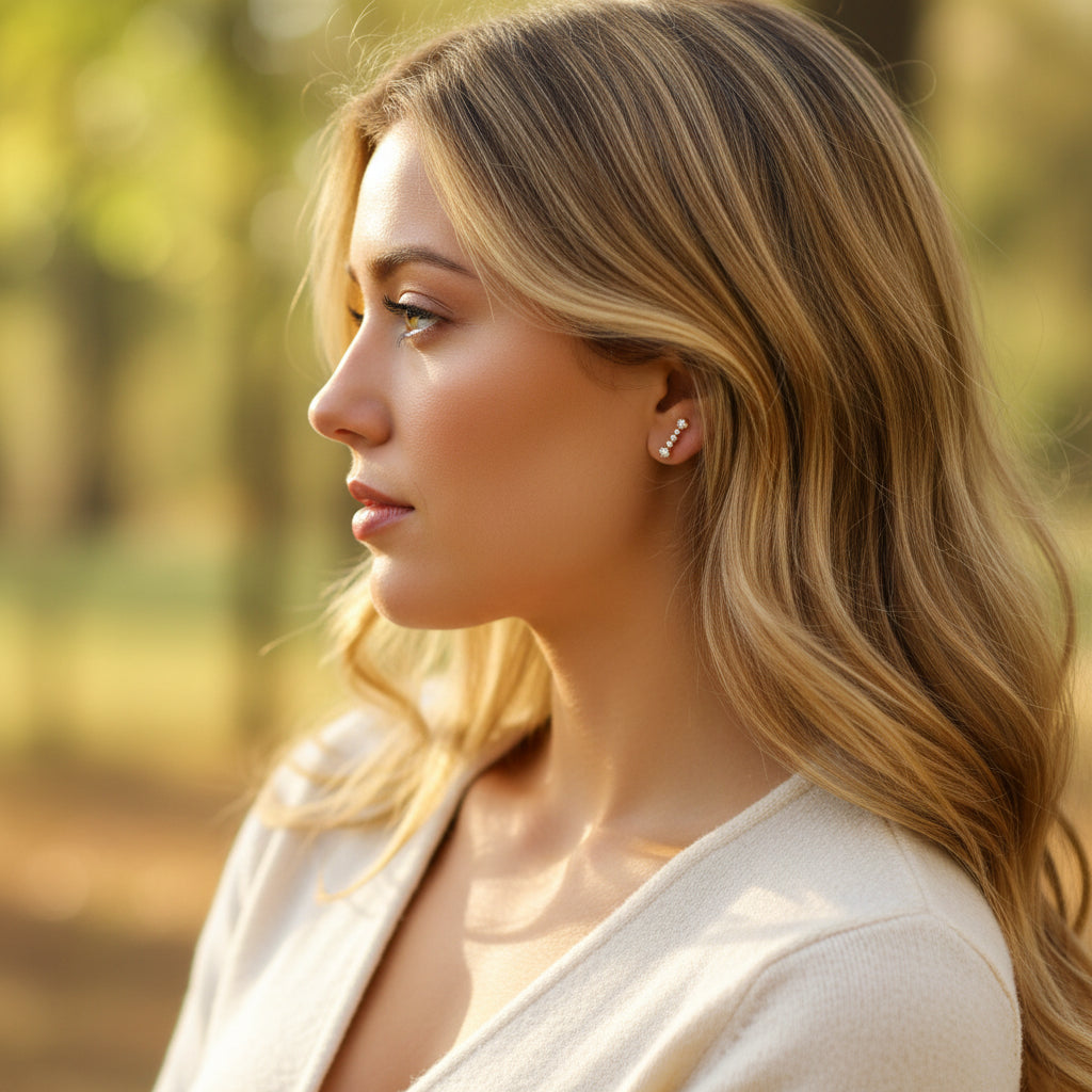 CZ Opal Drop Earrings