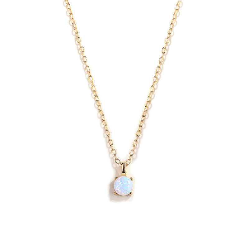 Round Opal Necklace