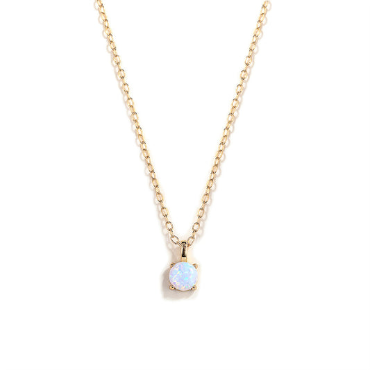 Round Opal Necklace