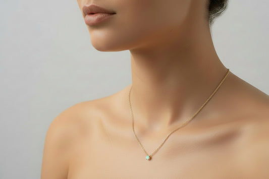 Round Opal Necklace