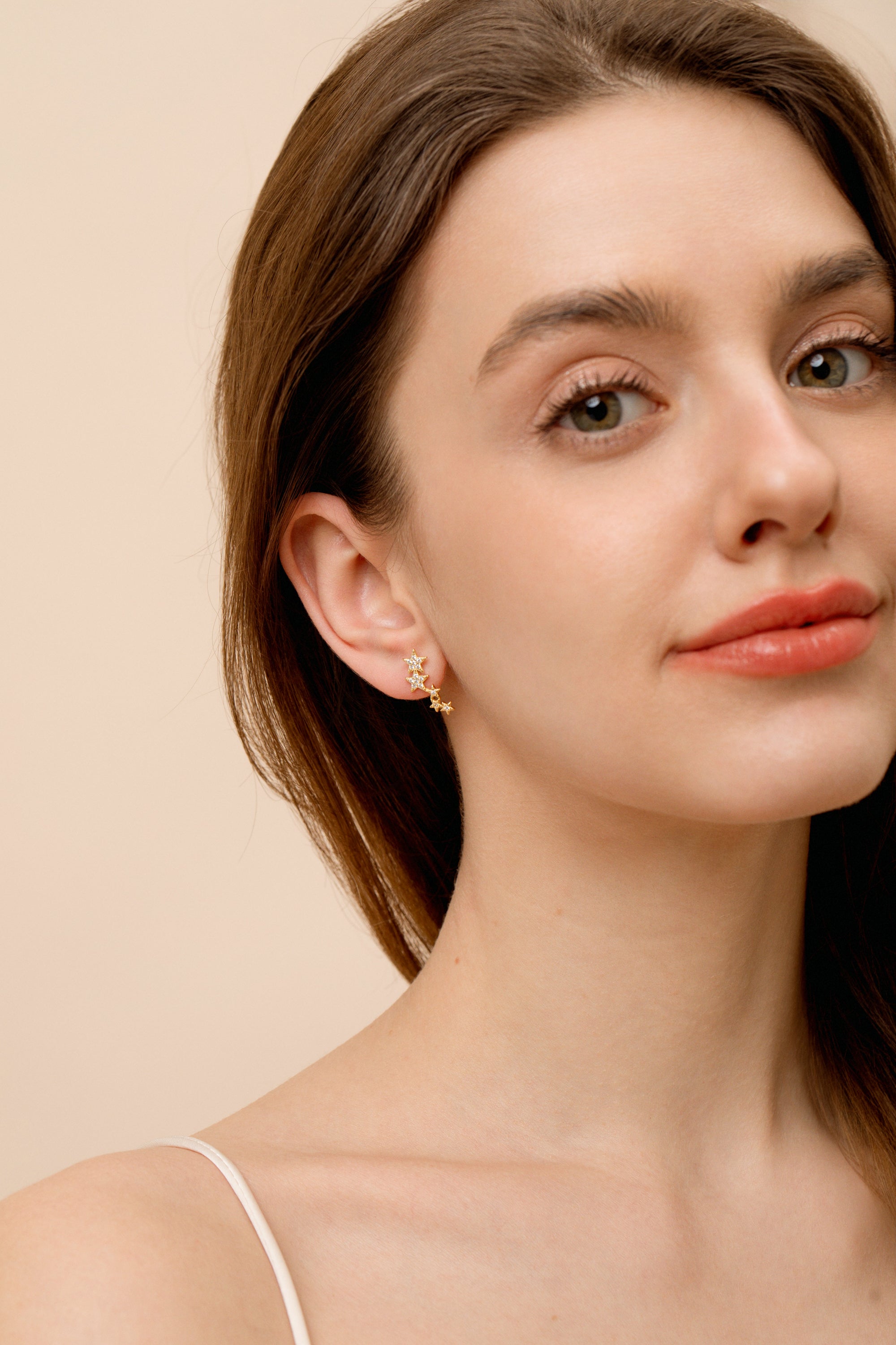 Star Clusters Climber Stud Earrings