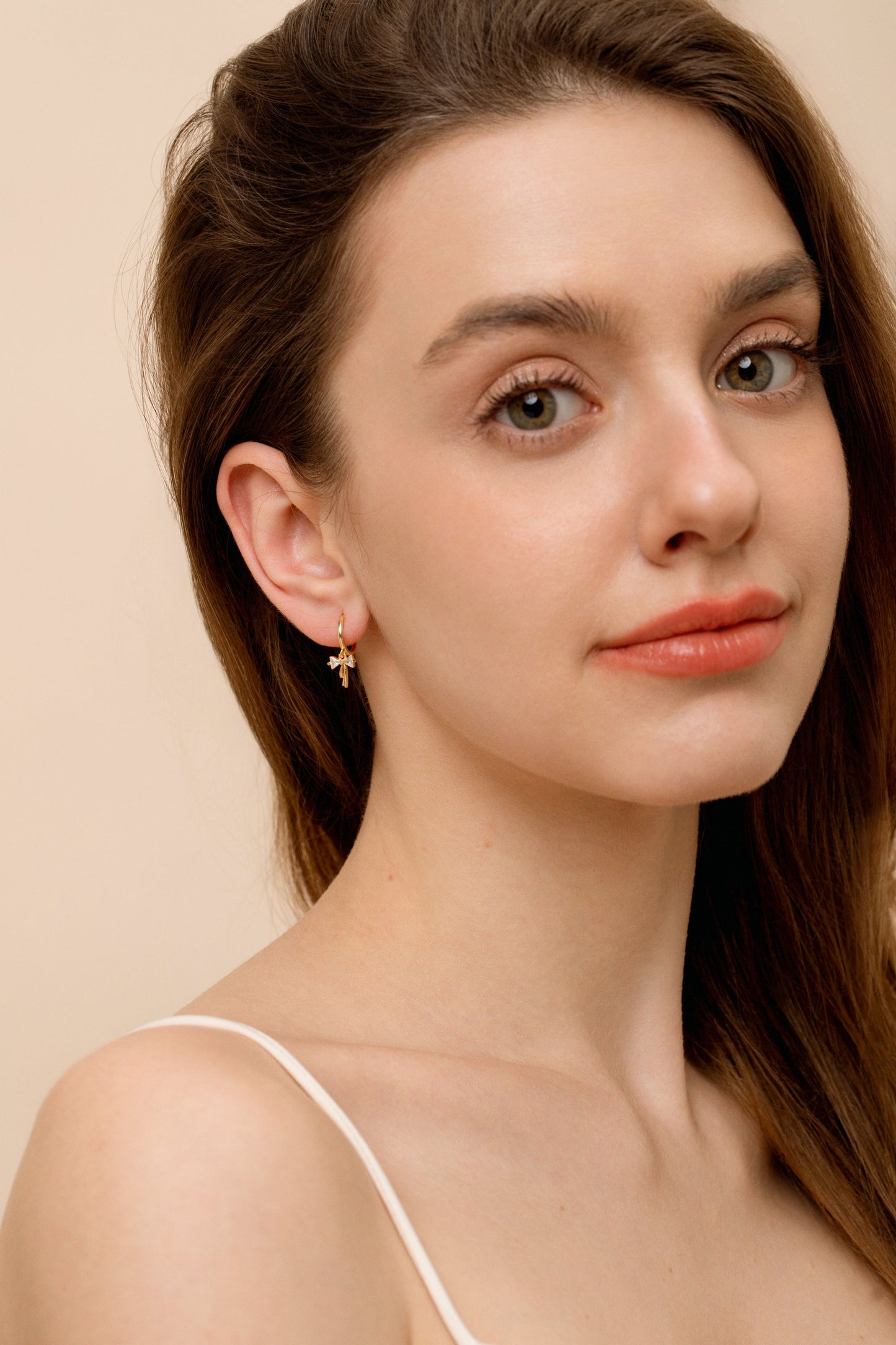 Cutesy Ribbon Bow Huggie Earrings