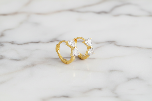 Bow-kissed Huggie Earrings