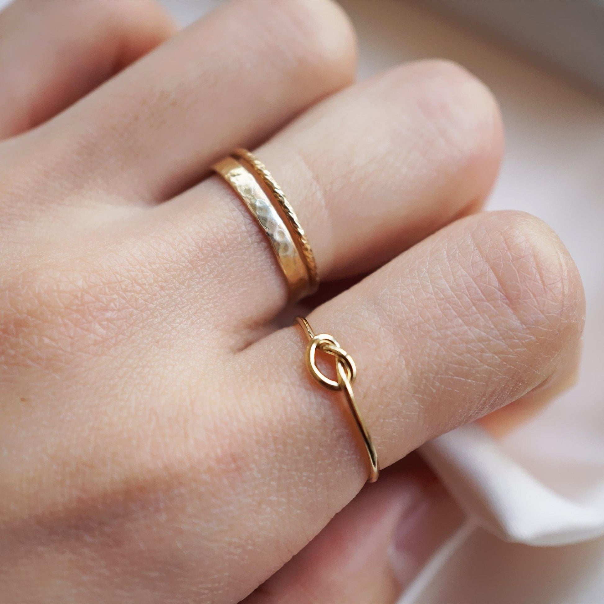 Basic Single Knot Ring - Studdedheartz