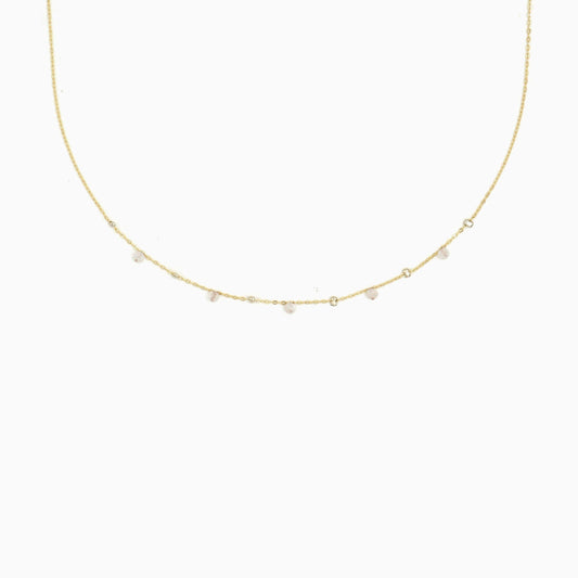 Natural Moonstone Twinkle Satellite Necklace - Studdedheartz